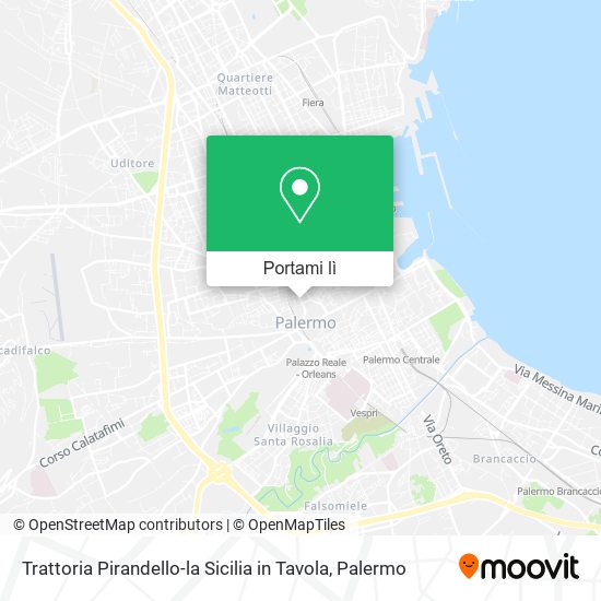Mappa Trattoria Pirandello-la Sicilia in Tavola