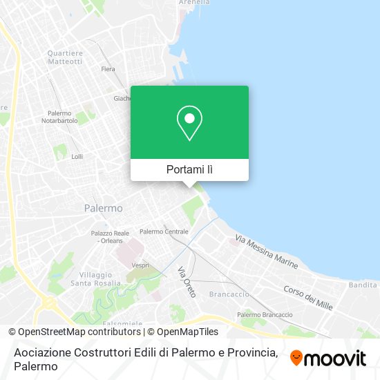 Mappa Aociazione Costruttori Edili di Palermo e Provincia