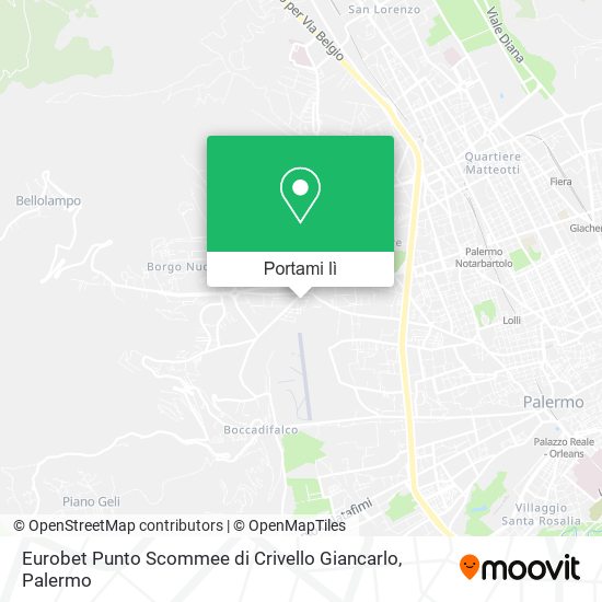 Mappa Eurobet Punto Scommee di Crivello Giancarlo