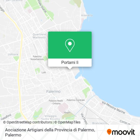 Mappa Aociazione Artigiani della Provincia di Palermo