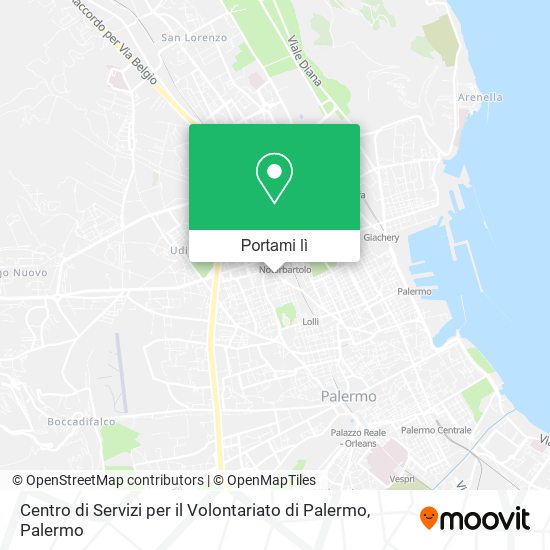 Mappa Centro di Servizi per il Volontariato di Palermo