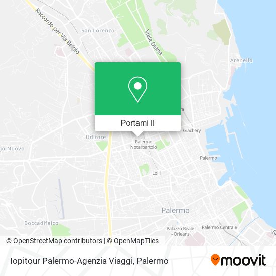Mappa Iopitour Palermo-Agenzia Viaggi