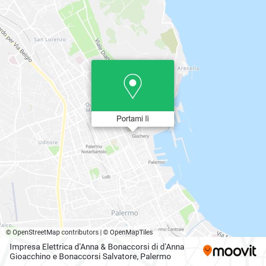 Mappa Impresa Elettrica d'Anna & Bonaccorsi di d'Anna Gioacchino e Bonaccorsi Salvatore