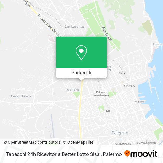 Mappa Tabacchi 24h Ricevitoria Better Lotto Sisal