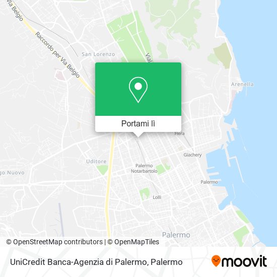 Mappa UniCredit Banca-Agenzia di Palermo