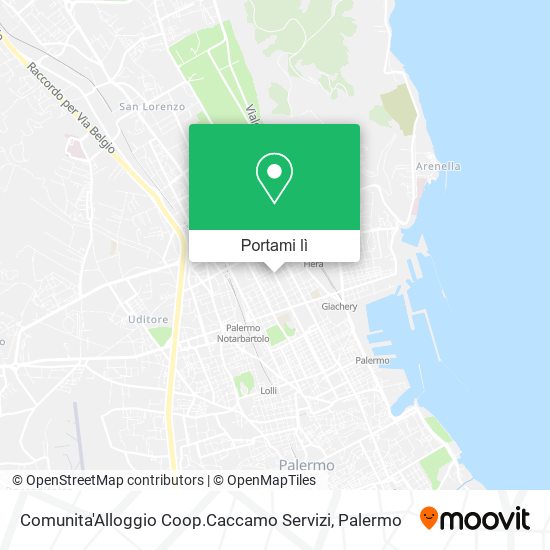 Mappa Comunita'Alloggio Coop.Caccamo Servizi