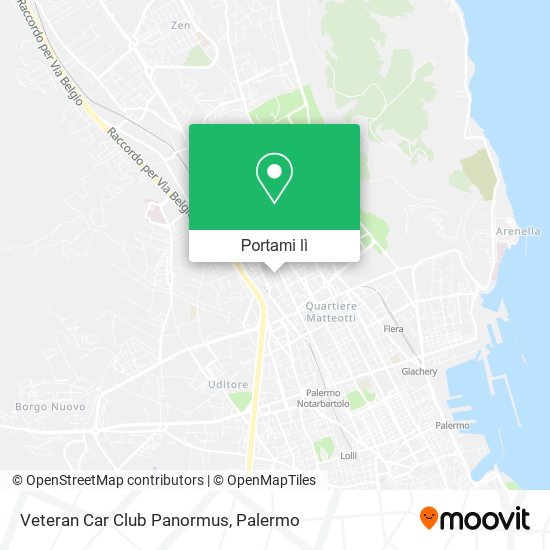 Mappa Veteran Car Club Panormus
