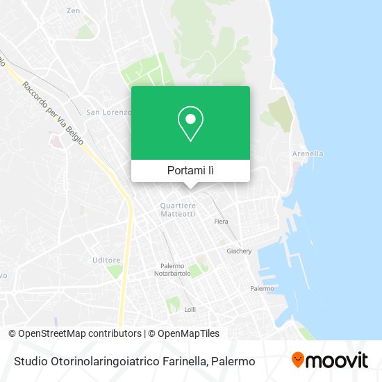 Mappa Studio Otorinolaringoiatrico Farinella