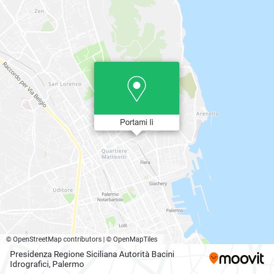 Mappa Presidenza Regione Siciliana Autorità Bacini Idrografici