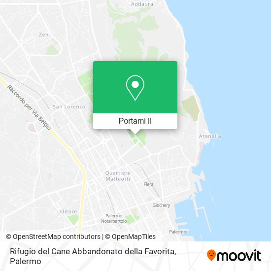 Mappa Rifugio del Cane Abbandonato della Favorita