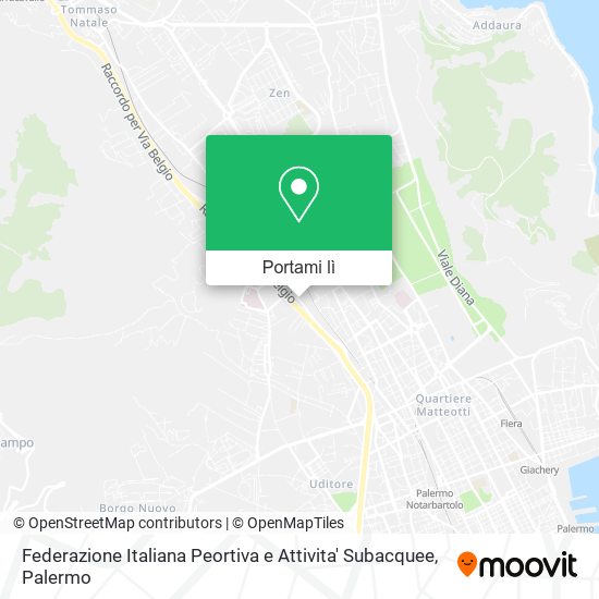 Mappa Federazione Italiana Peortiva e Attivita' Subacquee