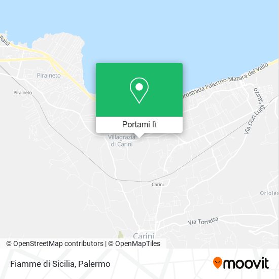 Mappa Fiamme di Sicilia