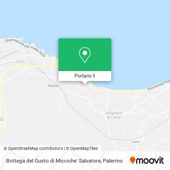 Mappa Bottega del Gusto di Micciche' Salvatore