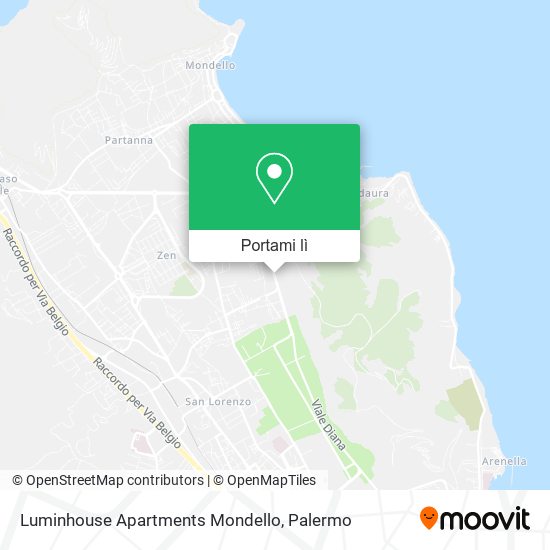 Mappa Luminhouse Apartments Mondello