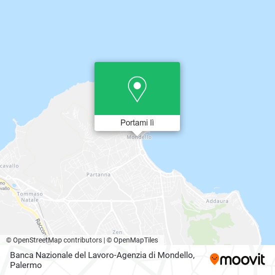 Mappa Banca Nazionale del Lavoro-Agenzia di Mondello