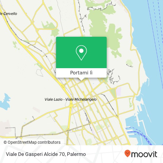 Mappa Viale De Gasperi Alcide 70