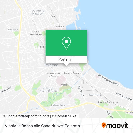 Mappa Vicolo la Rocca alle Case Nuove