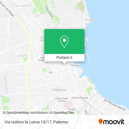 Mappa Via Isidoro la Lumia 15/17