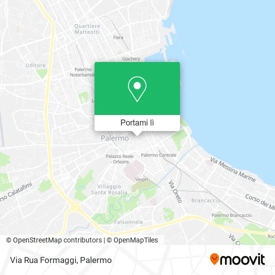 Mappa Via Rua Formaggi