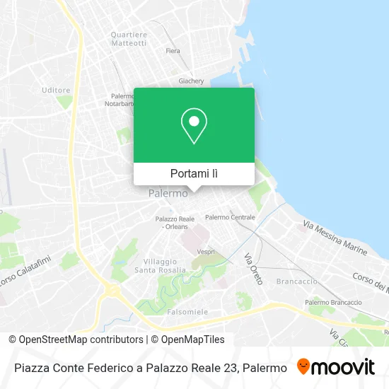 Mappa Piazza Conte Federico a Palazzo Reale 23