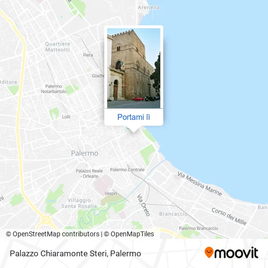 Mappa Palazzo Chiaramonte Steri