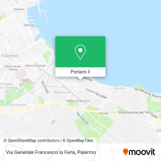 Mappa Via Generale Francesco la Ferla