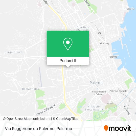Mappa Via Ruggerone da Palermo