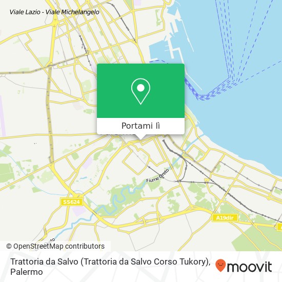 Mappa Trattoria da Salvo (Trattoria da Salvo Corso Tukory)