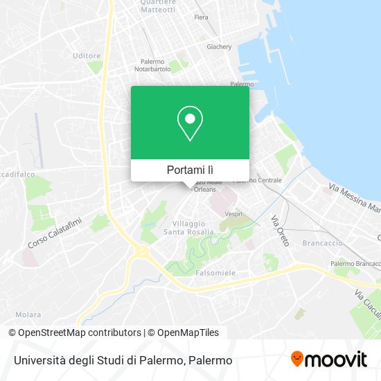 Mappa Università degli Studi di Palermo