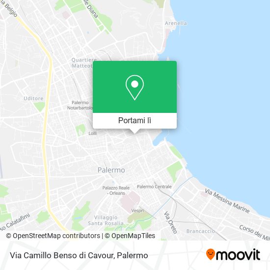 Mappa Via Camillo Benso di Cavour