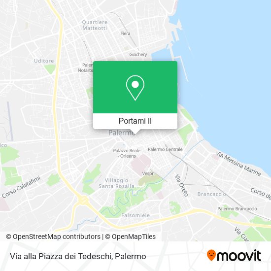 Mappa Via alla Piazza dei Tedeschi