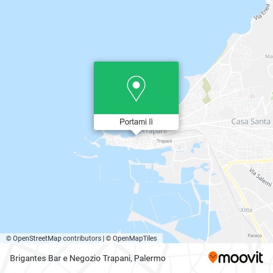 Mappa Brigantes Bar e Negozio Trapani