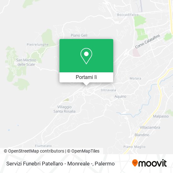 Mappa Servizi Funebri Patellaro - Monreale -
