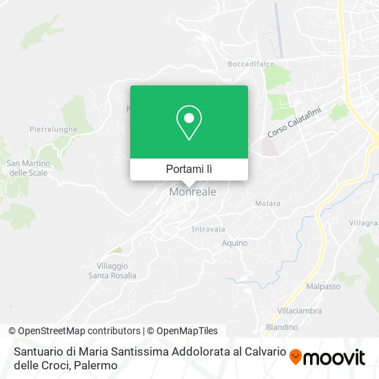 Mappa Santuario di Maria Santissima Addolorata al Calvario delle Croci