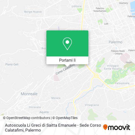 Mappa Autoscuola Li Greci di Saitta Emanuele - Sede Corso Calatafimi