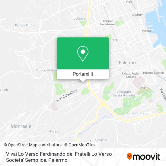 Mappa Vivai Lo Verso Ferdinando dei Fratelli Lo Verso Societa' Semplice