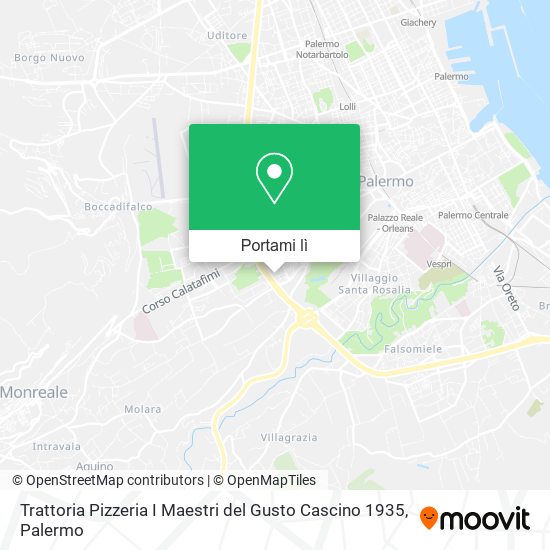 Mappa Trattoria Pizzeria I Maestri del Gusto Cascino 1935