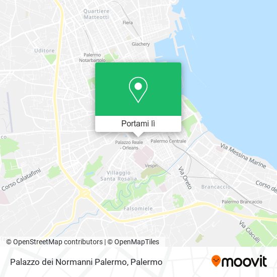 Mappa Palazzo dei Normanni Palermo