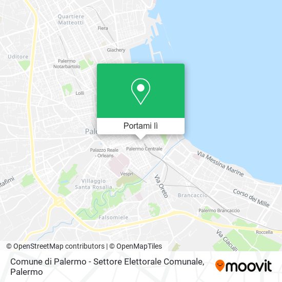 Mappa Comune di Palermo - Settore Elettorale Comunale
