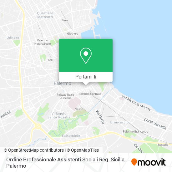 Mappa Ordine Professionale Assistenti Sociali Reg. Sicilia
