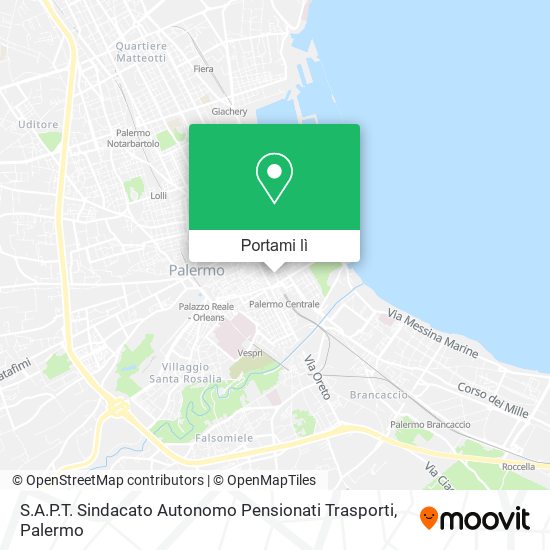 Mappa S.A.P.T. Sindacato Autonomo Pensionati Trasporti