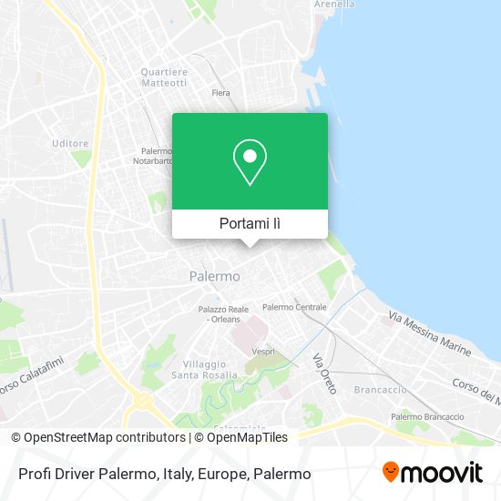 Mappa Profi Driver Palermo, Italy, Europe