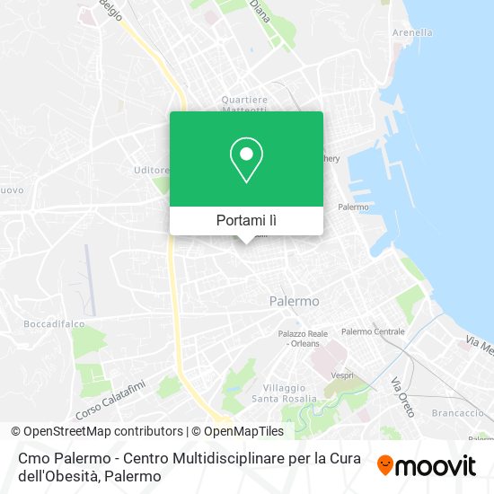 Mappa Cmo Palermo - Centro Multidisciplinare per la Cura dell'Obesità