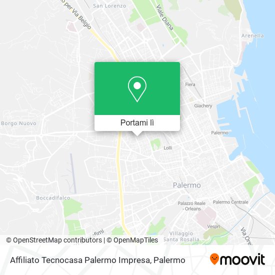 Mappa Affiliato Tecnocasa Palermo Impresa