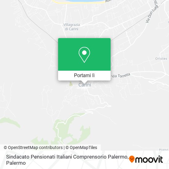 Mappa Sindacato Pensionati Italiani Comprensorio Palermo