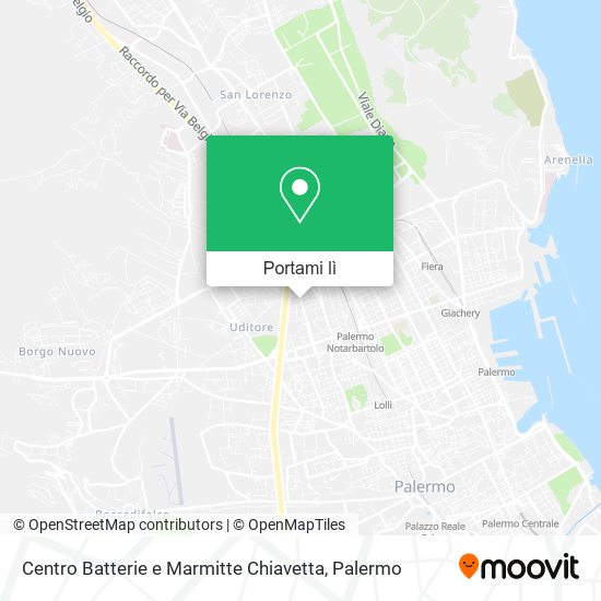 Mappa Centro Batterie e Marmitte Chiavetta