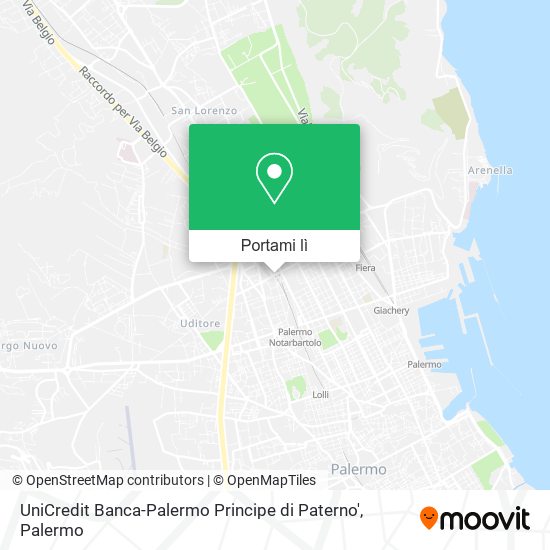 Mappa UniCredit Banca-Palermo Principe di Paterno'