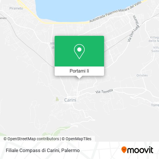 Mappa Filiale Compass di Carini