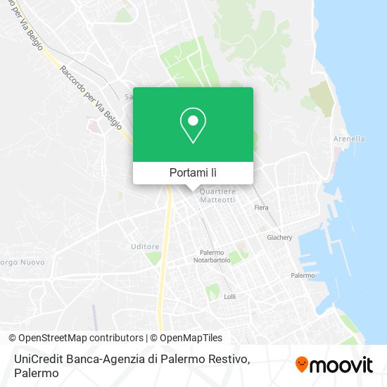 Mappa UniCredit Banca-Agenzia di Palermo Restivo