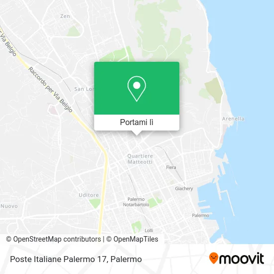 Mappa Poste Italiane Palermo 17